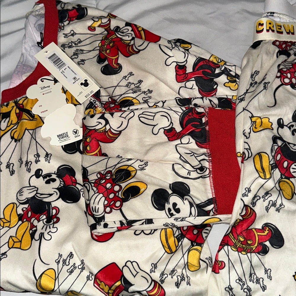 Disney Mickey Mouse Men's Float Crew Pajama Set - Red, Yellow, Black - Picture 5 of 6